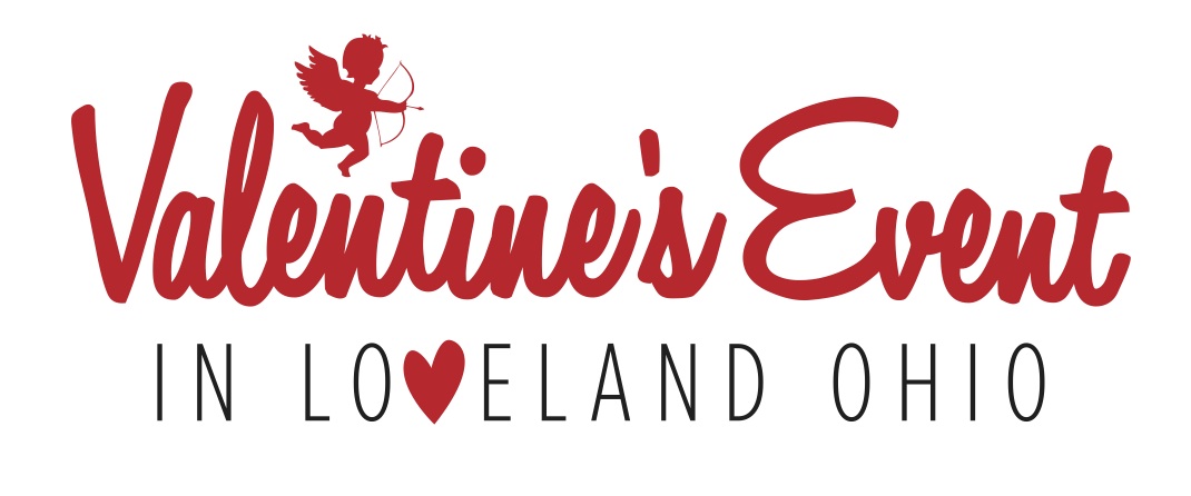 valentines event logo with cupid
